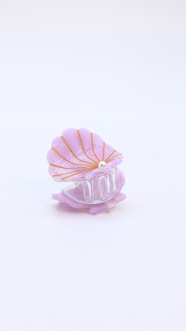 H ART Summer Pearl Shell Hair Clip Pink