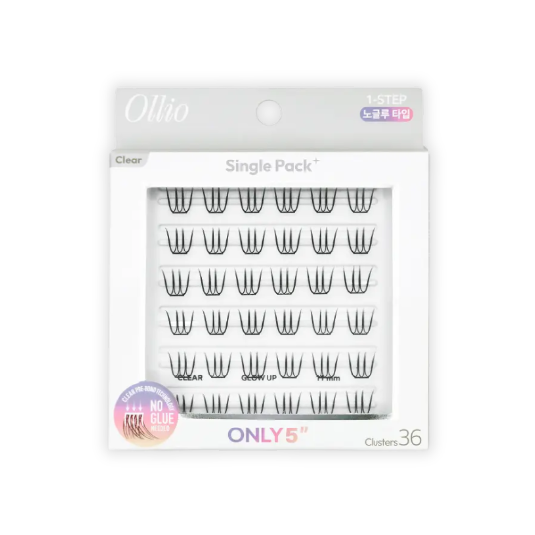 OLLIO No-Glue Lash Clear Single Pack Plus Wide 8mm