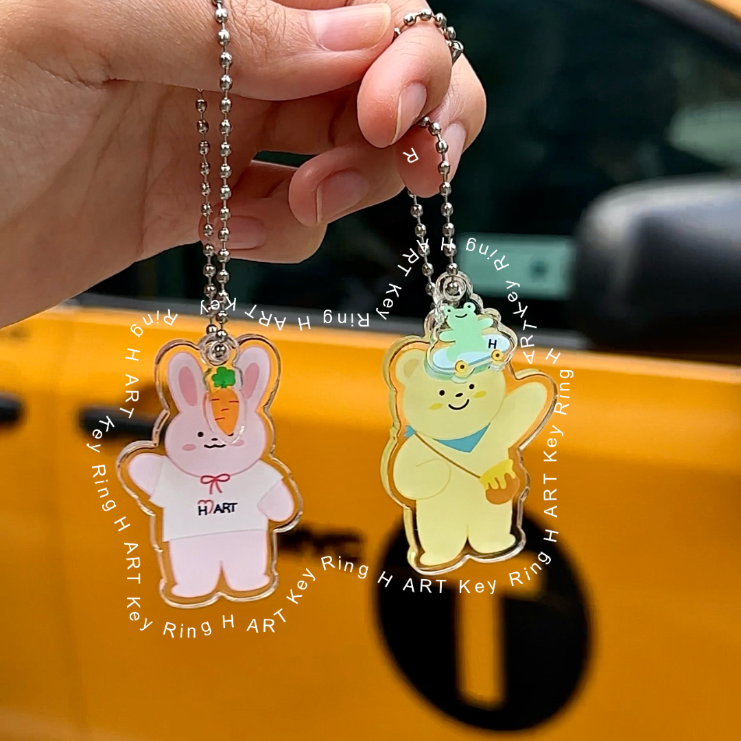 H ART Character Acrylic Keychain - 2 Types - H ART