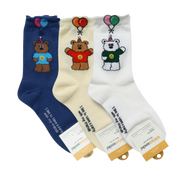Kikiya Party Long Crew Socks - 3 Colors - H ART