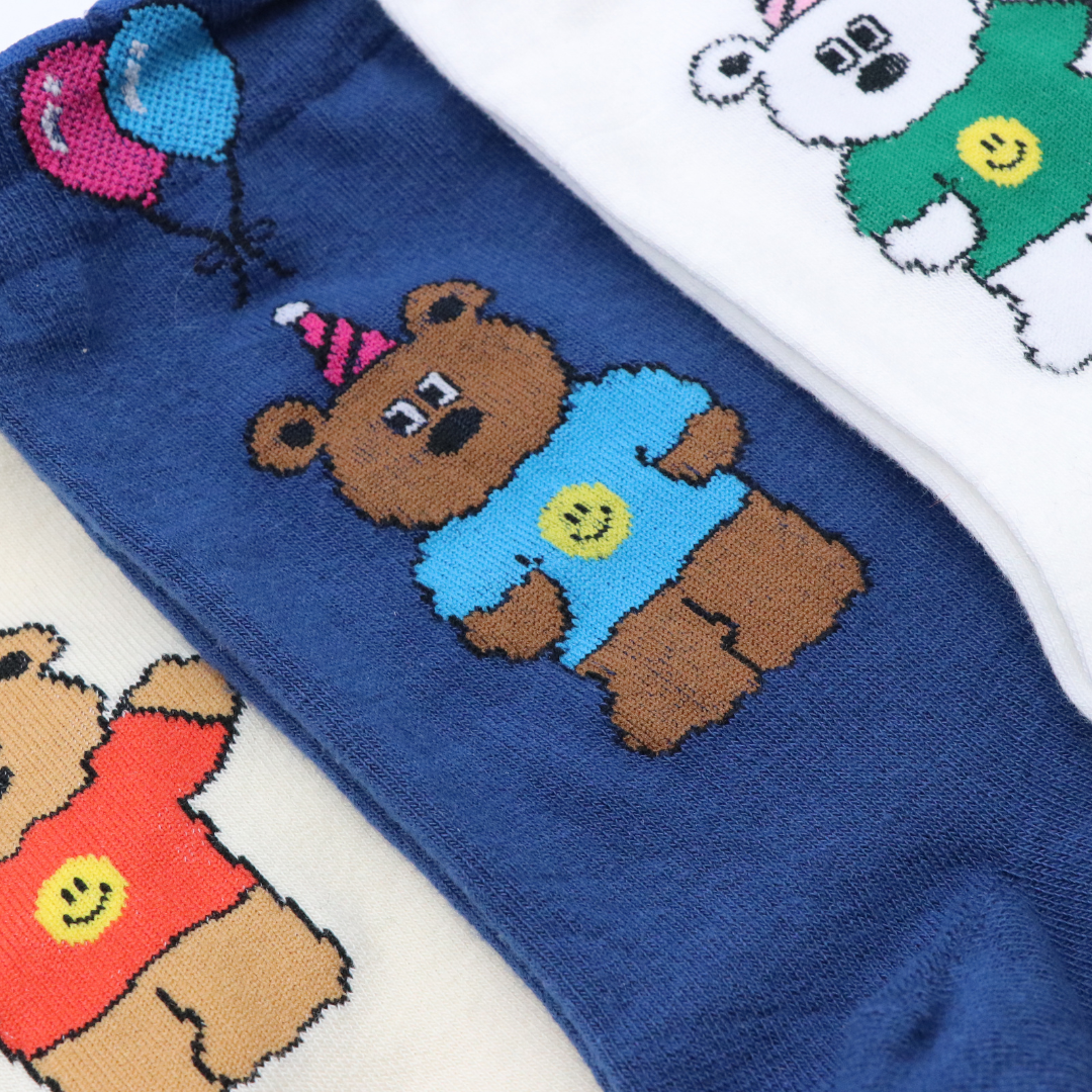 Kikiya Party Long Crew Socks - 3 Colors - H ART