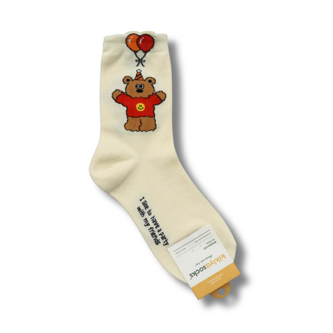 Kikiya Party Long Crew Socks - 3 Colors - H ART