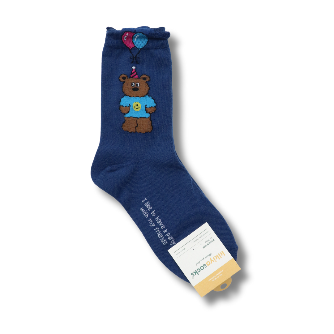 Kikiya Party Long Crew Socks - 3 Colors - H ART