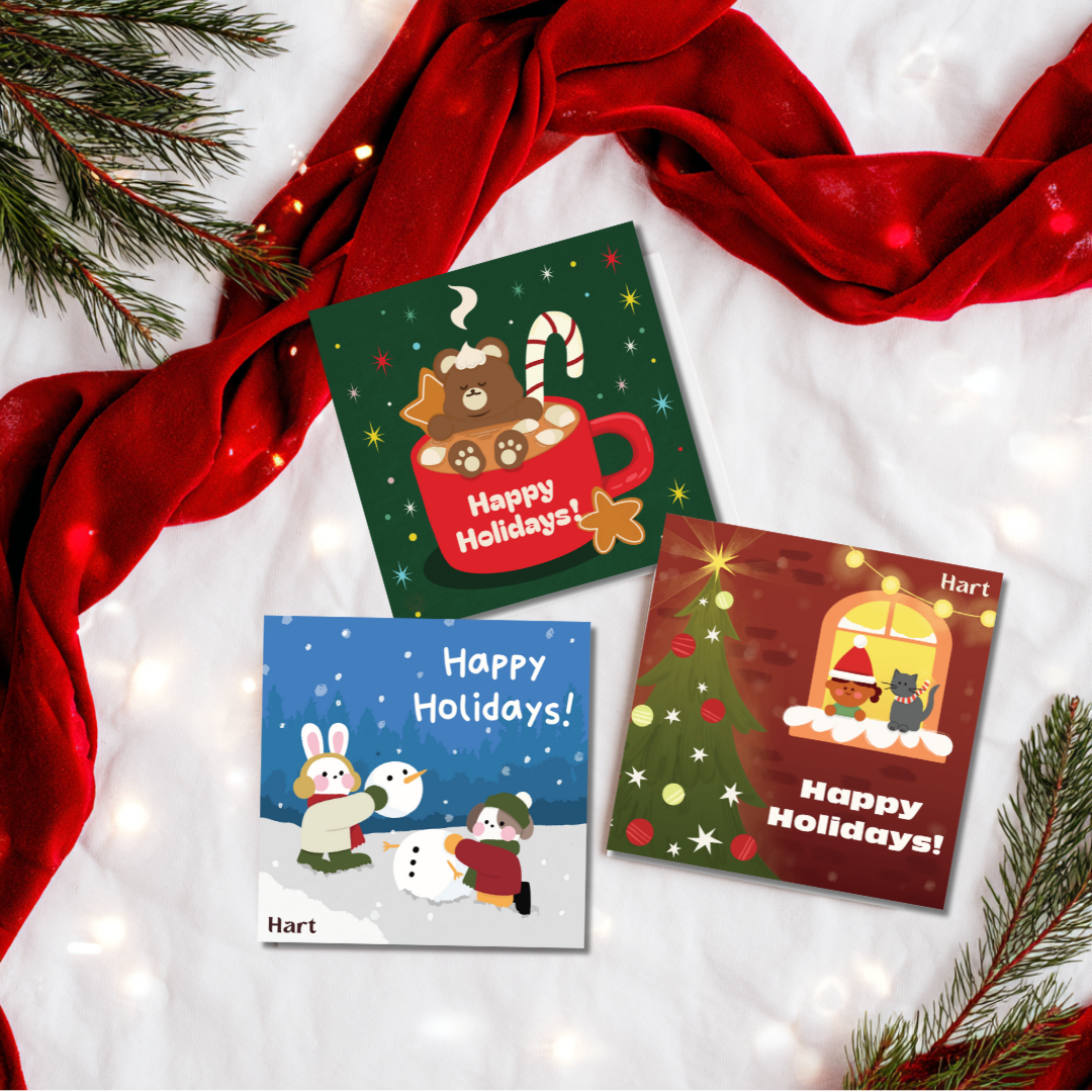 H ART Sweet Winter Holiday Card - 3 Types