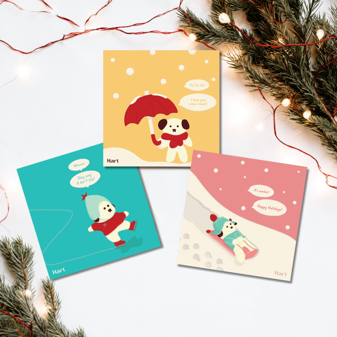 H ART Little Puppy Holiday Card - 3 Types