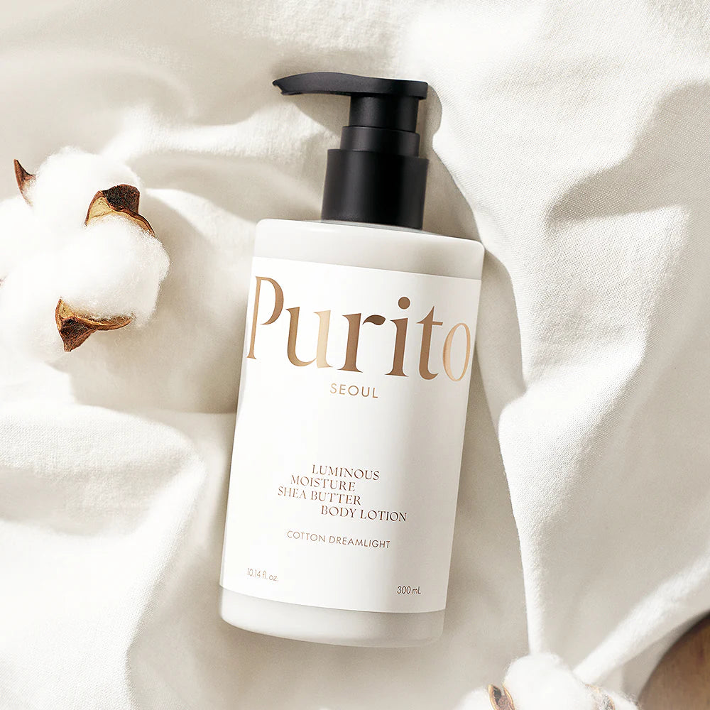 PURITO Luminous Moisture Shea Butter Body Lotion Cotton Dreamlight 300mL