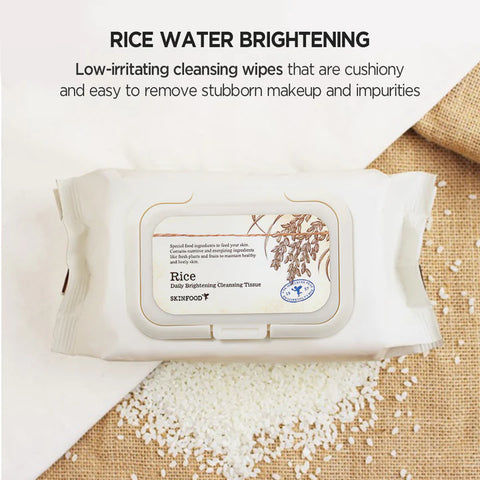SKINFOOD Rice Daily Brightening Cleansing Tissue 80EA - H ART