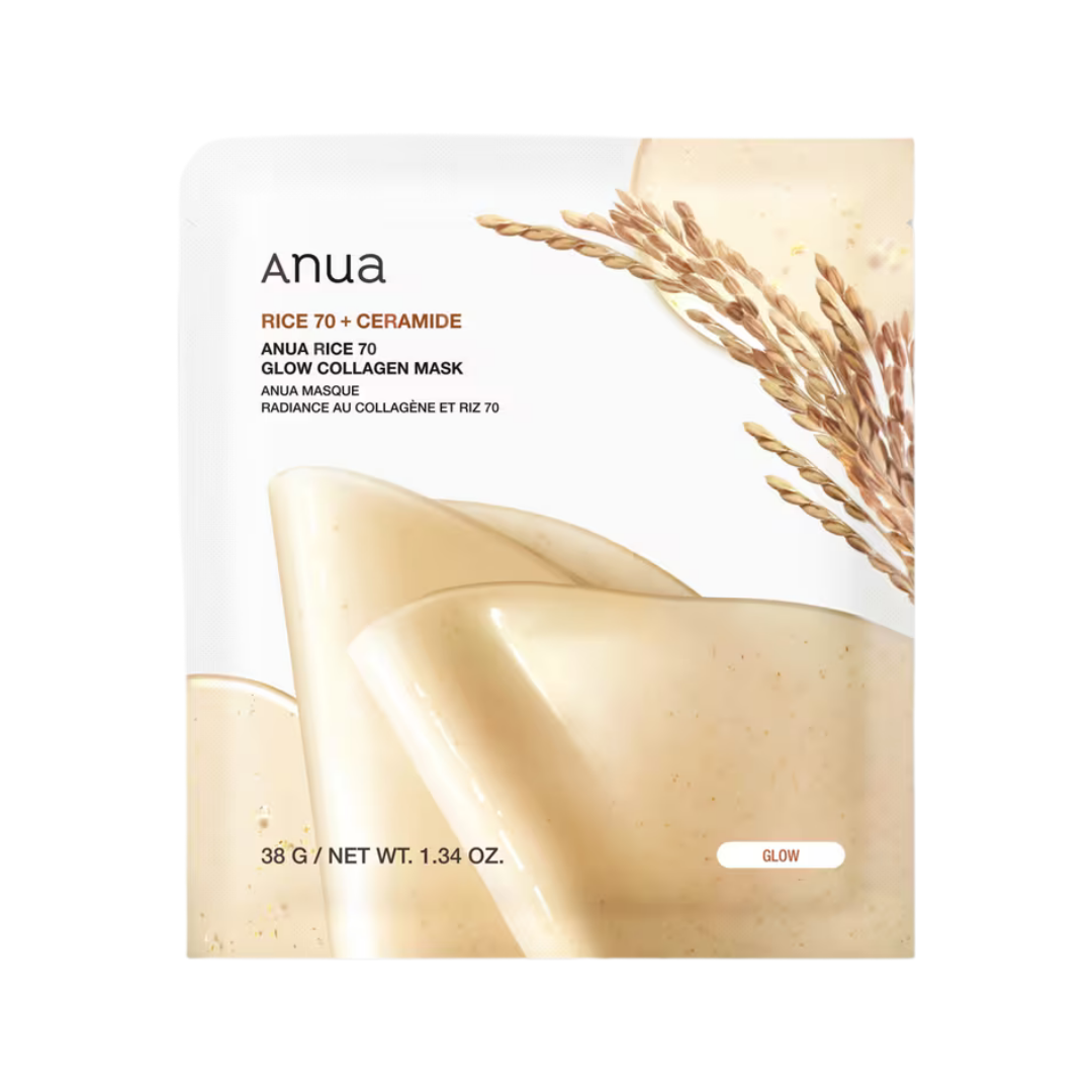 ANUA Rice 70 Glow Collagen Mask 1EA