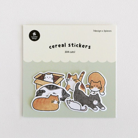 Suatelier Design Cereal Stickers - Cats!