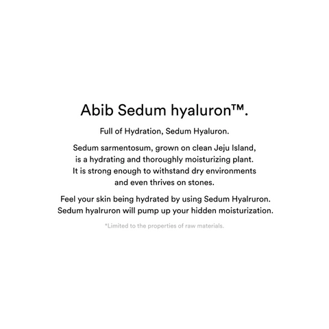 Abib Sedum Hyaluron Sunscreen Protection Tube 50mL