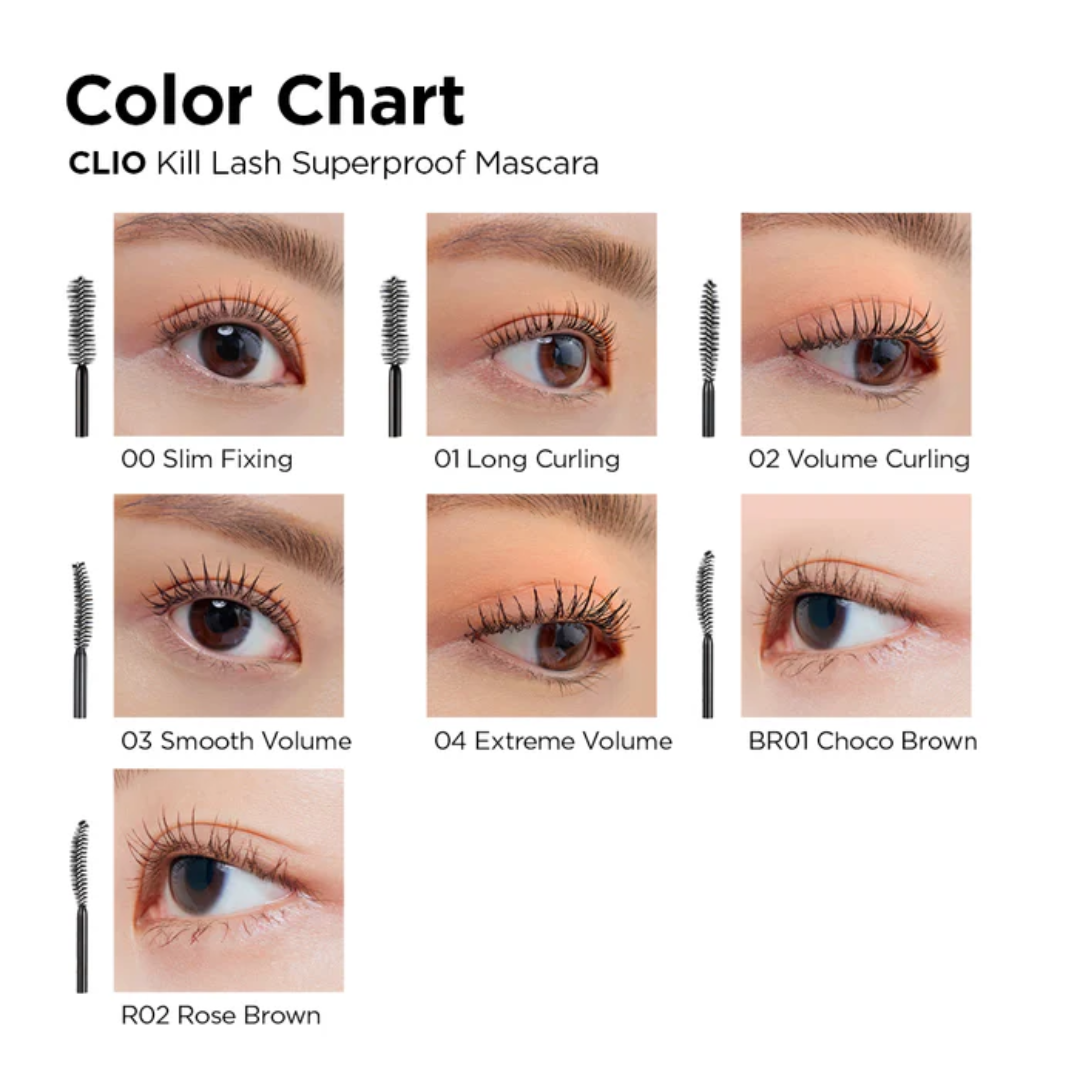 CLIO Kill Lash Superproof Mascara -  3 Colors - H ART