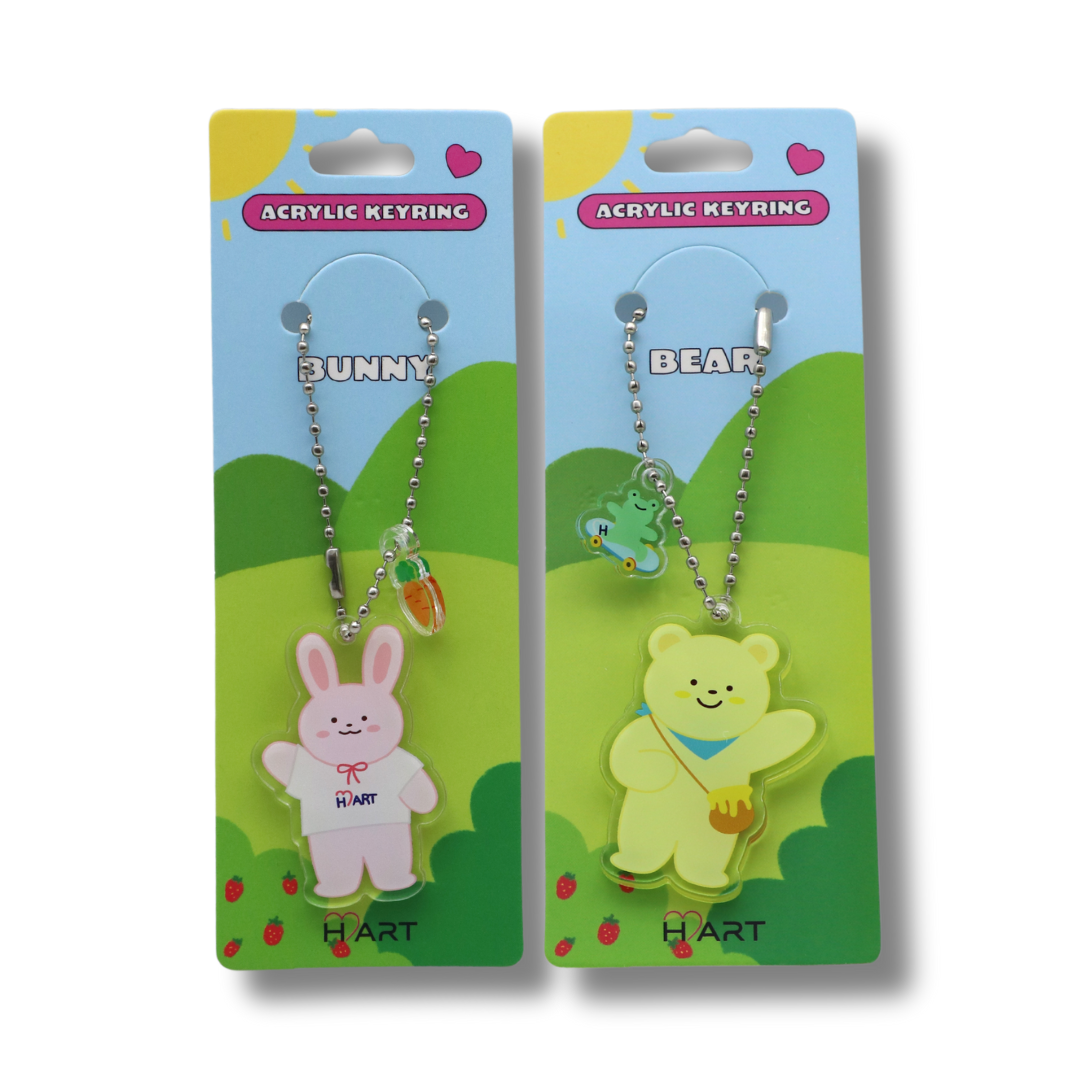 H ART Character Acrylic Keychain - 2 Types - H ART