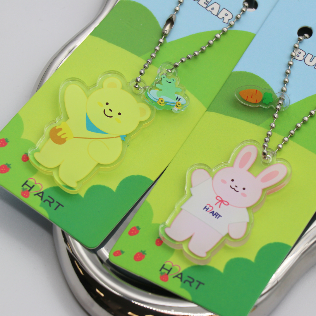 H ART Character Acrylic Keychain - 2 Types - H ART