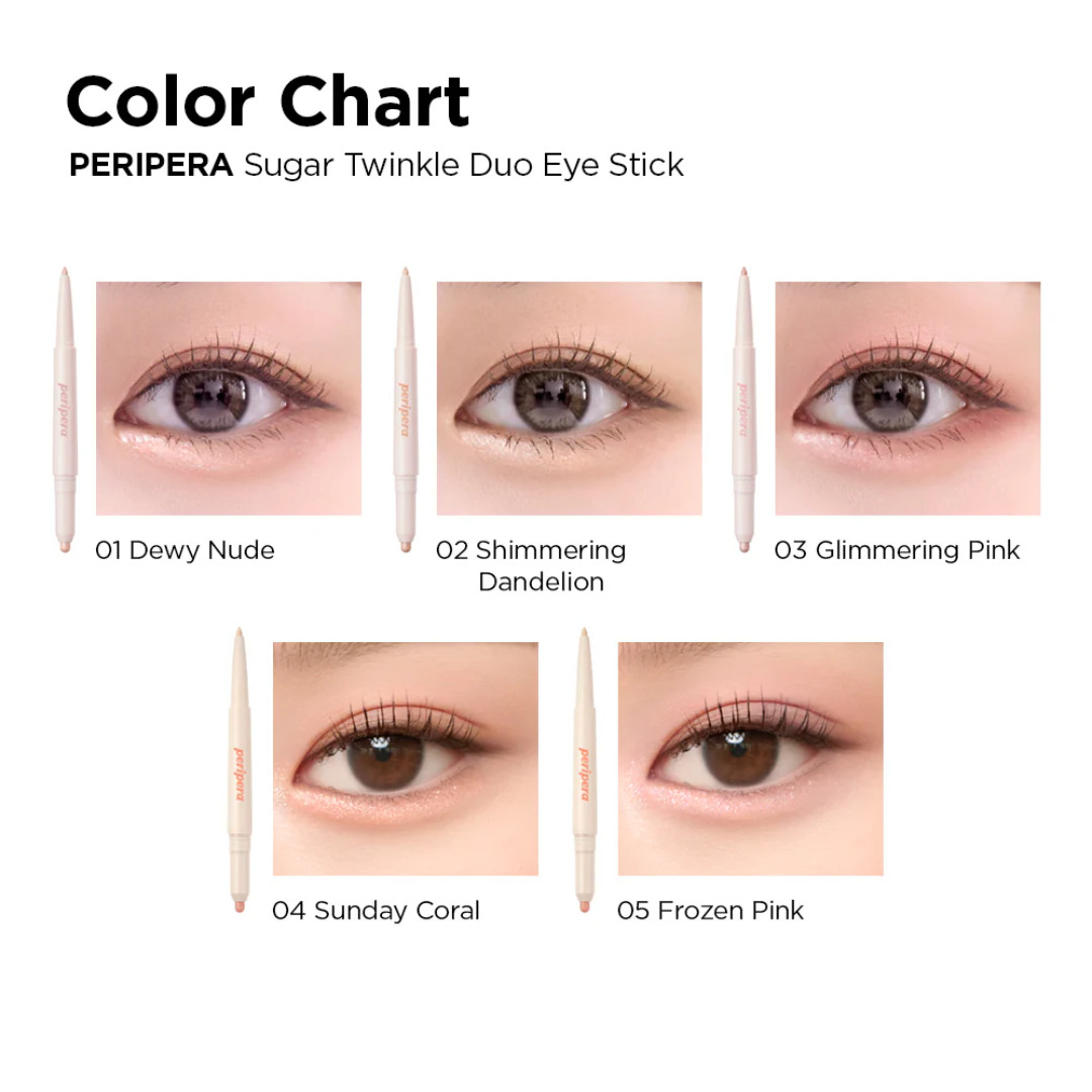 peripera Sugar Twinkle Duo Eye Stick 03 Glimmering Pink - H ART