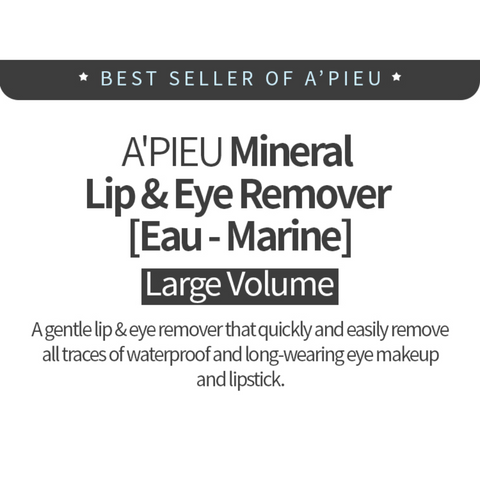 A'PIEU Mineral Lip & Eye Remover Large Volume - 2 Types