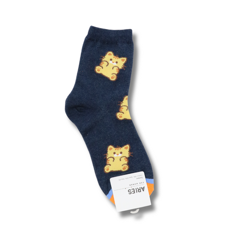 Aries Kitty Long Crew Socks - 4 Colors