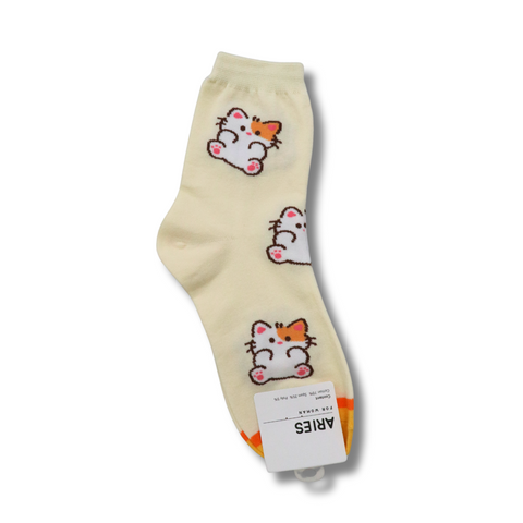 Aries Kitty Long Crew Socks - 4 Colors