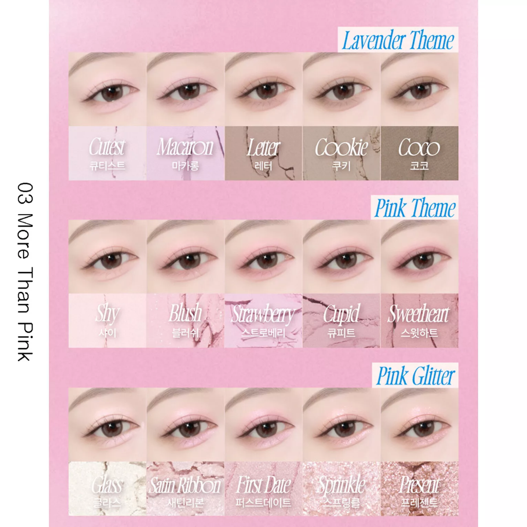 FWEE More Mood Eyeshadow Palette 12g -  3 Types - H ART