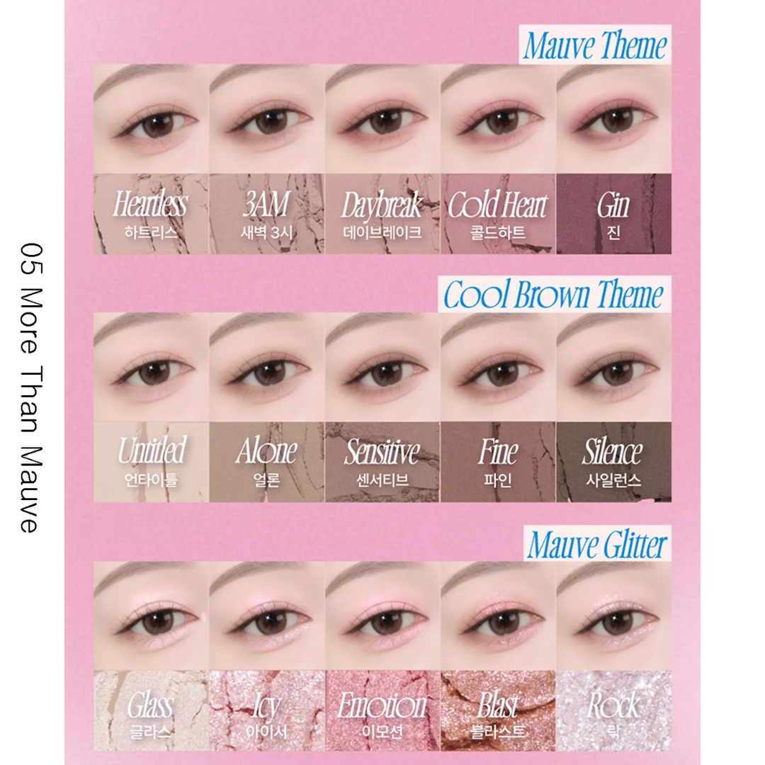 FWEE More Mood Eyeshadow Palette 12g -  3 Types - H ART