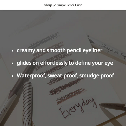 CLIO Sharp So Simple Waterproof Pencil Liner - 6 Colors