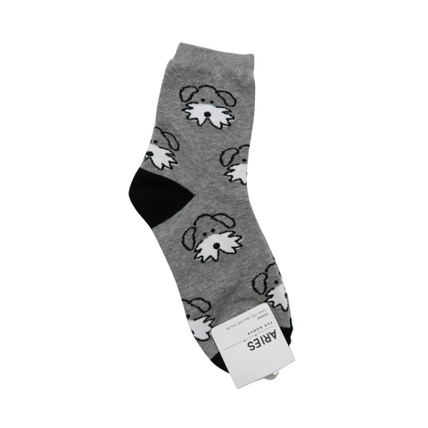 Aries Dog Print Long Crew Socks - 3 Colors