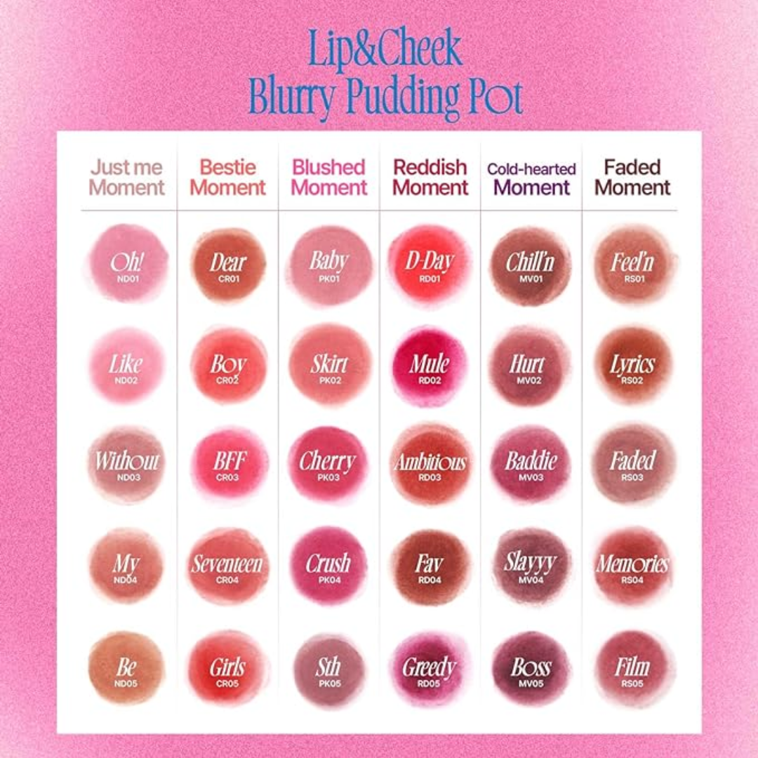 FWEE [Keychain] Lip & Cheek Blurry Pudding Pot - 3 Colors - H ART