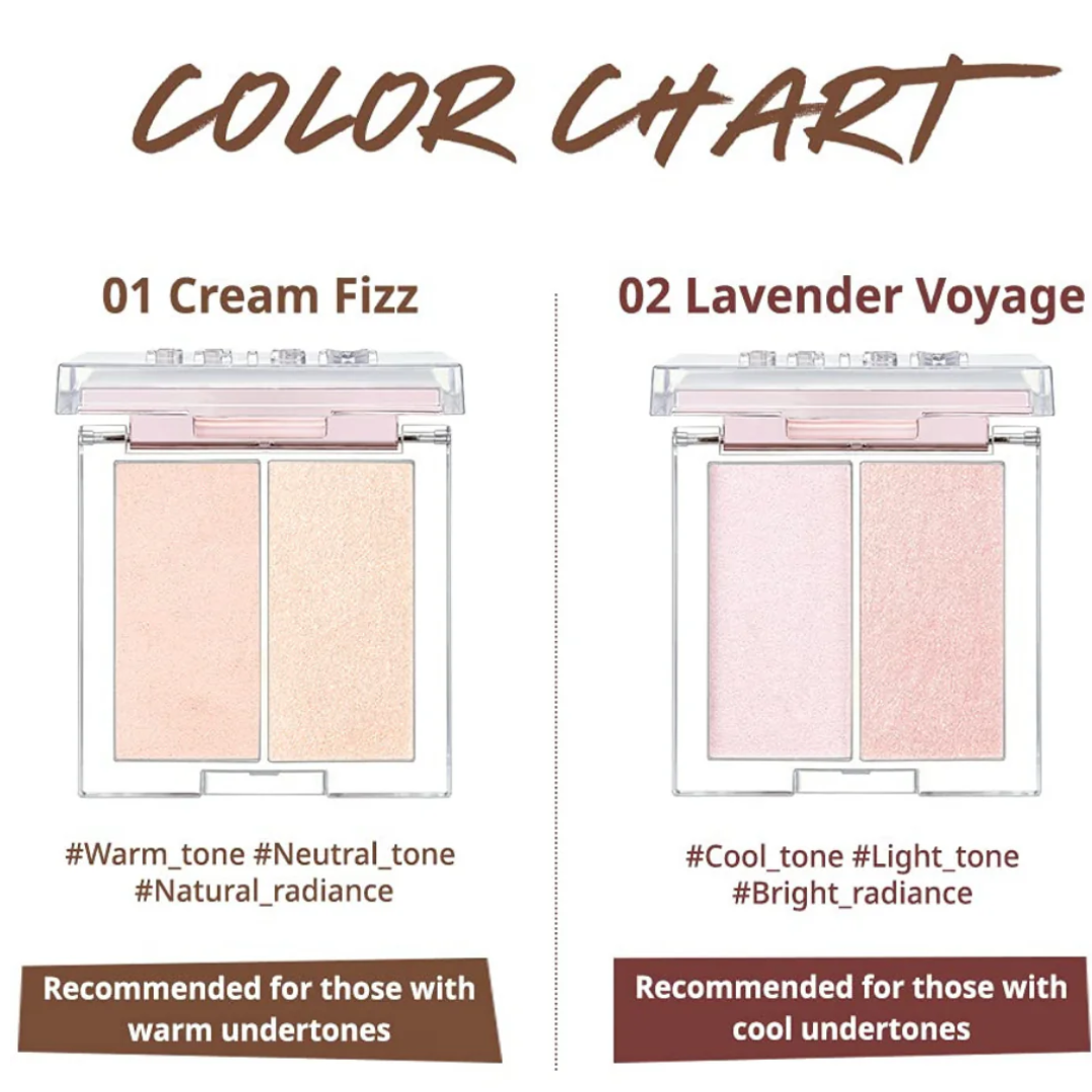 CLIO Prism High Lighter Duo 5.6g - 2 Colors - H ART