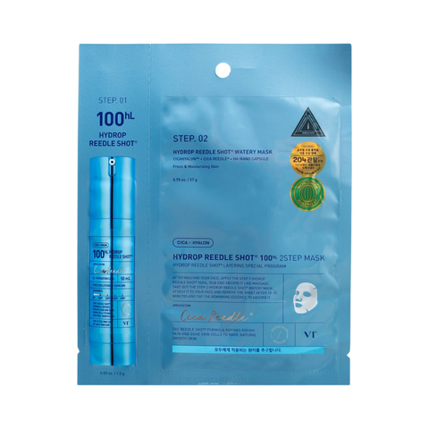 VT Cosmetics Hydrop Reedle Shot 100hL 2Step Hydrogel Mask 1EA