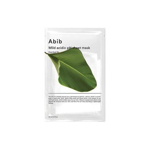 Abib Mild Acidic pH Sheet Mask - Heartleaf Fit 1EA - H ART