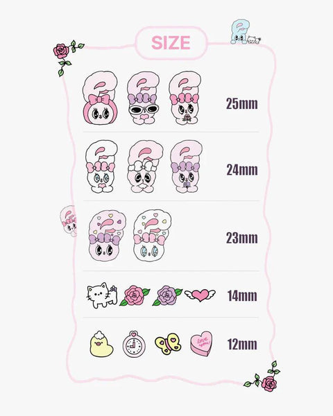 CATCH ME PATCH Emoticon Pink Esther Bunny 66pcs