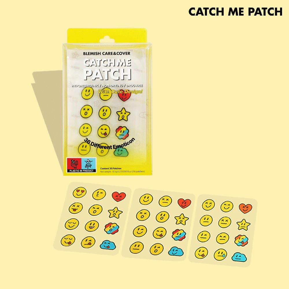 Catch Me Patch Emoticon With Cute Design 36pcs