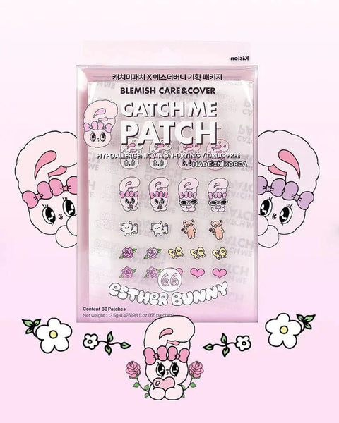 CATCH ME PATCH Emoticon Pink Esther Bunny 66pcs