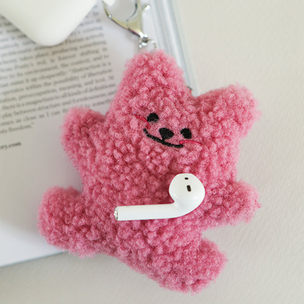 Dailylike Fried Bear Toy Keyring 01 Pink