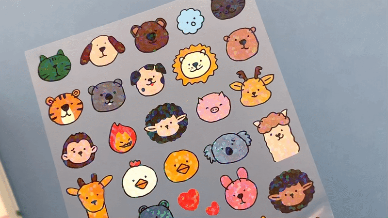 Dailylike Line Hologram Sticker 11 Rich My Buddy - H ART