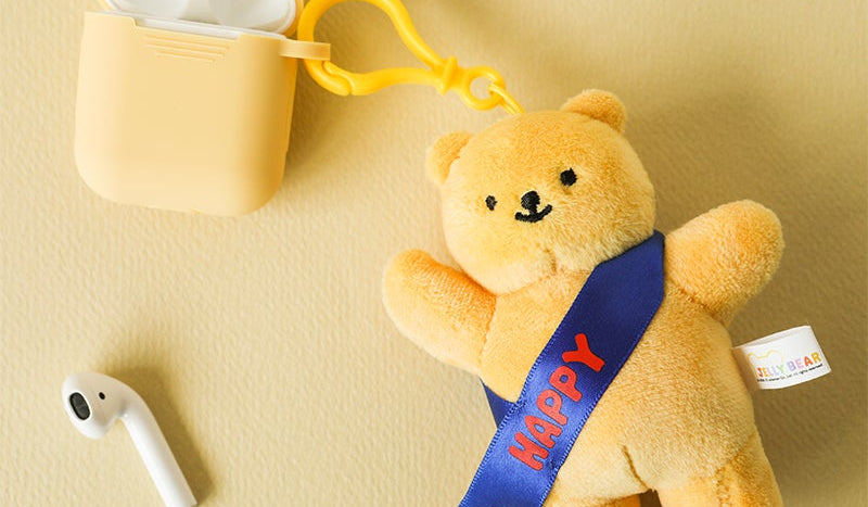 Dailylike Jelly Bear Stuffed Toy Keyring 02 Mango