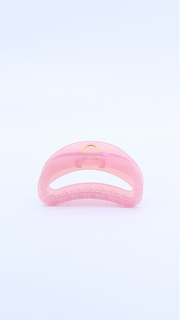 H ART Large Hollow Hair Claw Pink