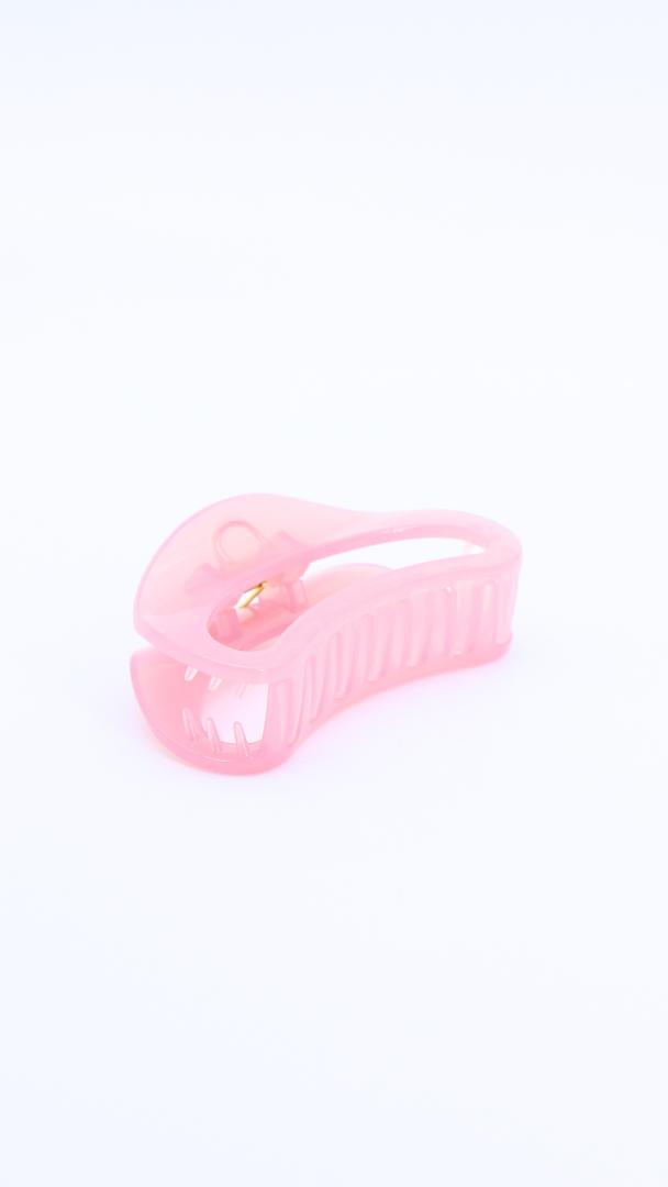 H ART Large Hollow Hair Claw Pink