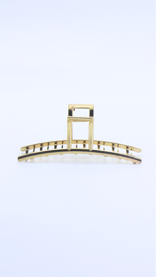 H ART Metal Line Hair Claw Clip Gold