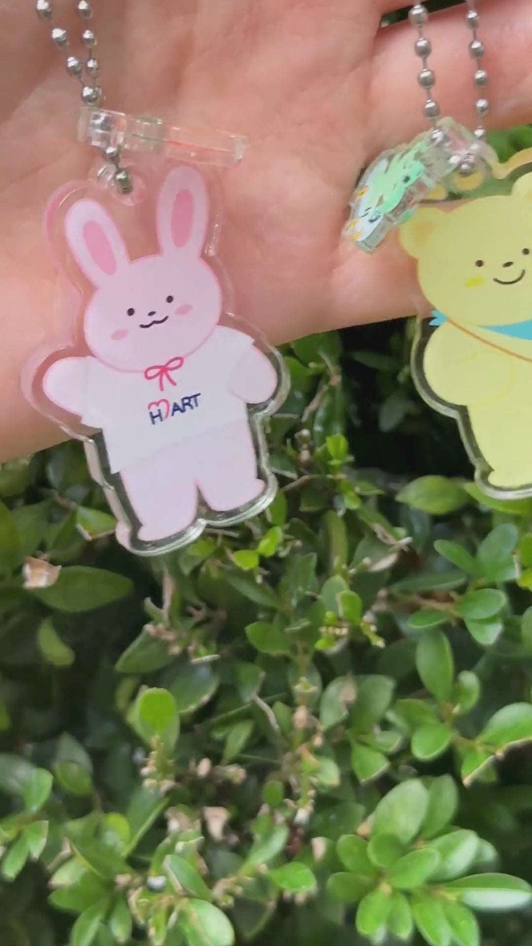 Load video: H ART Character Acrylic Keychain - 2 Types
